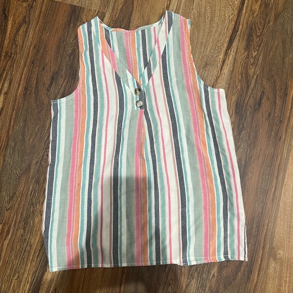 SHEIN Tops - SHEIN Multicolor Striped Tank Top